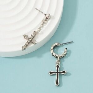 Mismatched Cross Earrings BRAND NEW